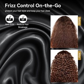 Sprouterie Headrest Covers for Cars Satin Universal Car Headrest Covers 2pcs for Hair Protection Adjustable and Reusable Anti-Dirty Flexible Hear Rest Cover for Auto Cars Trucks Black