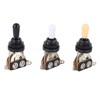 3PCS 3 Way Guitar Toggle Switches Black White Cream Tips