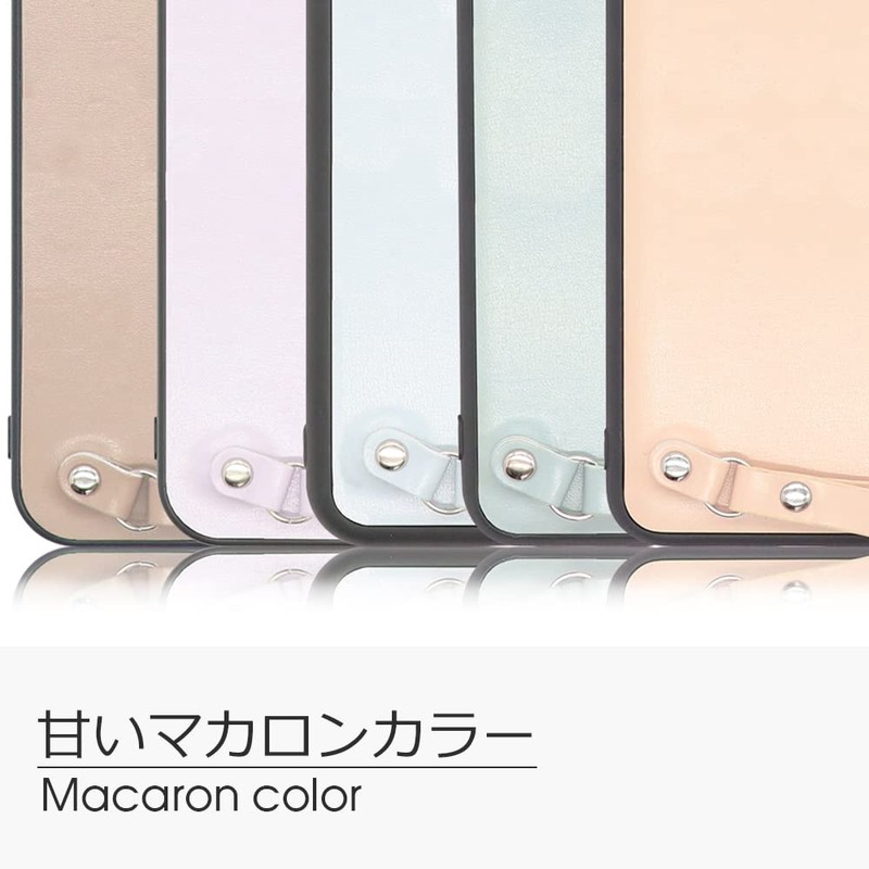 LOOF MACARON-SHELL AQUOS R9 / R10 ケース カバー ストラップ 本革