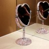 Bestbling Luxury Bling Double-Sided Tabletop Makeup Mirror, Heart Shape Metal