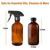 LANBEAUTIFY 8oz Amber Glass Spray Bottles - 2 Pack Empty