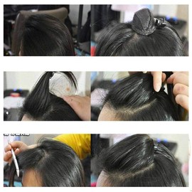 Black Puff Hair Head Cushion Volume Clips Fluffy Pad Sponge Clip Bun Comb Volume Base Set for Women DIY Hairstyling Tools