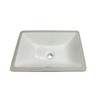 Wells Bathroom Sinkware 18-inch Rectangular Undermount Single Bowl Bathroom vessel Sink in White