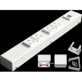 12" Hardwired Power Strip (NO Power Cord), 4 Horizontal Outlets (NOT Tamper Resistant), NO Ears (Without mounting tabs), 15A (NOT a 20 Amp Unit), USB, White