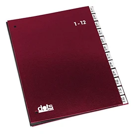 dots 44198-01 Dots Desk Organiser 1-12 Red