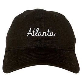 Atlanta ATL Script Chest Dad Hat Black