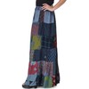 Exotic India Falda larga bohemia estampada de Gujarat con parche,