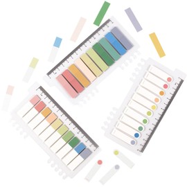 YUBX Vintage Sticky Notes Set Solid Colors Morandi Index Tabs Writable Memo Stickers - 3Packs/600Pieces (MORANDI)