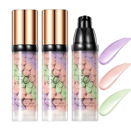 Prebase 3 En 1 Para Rostro Antes Del Maquillaje, Corrector De Color Hidratante En Un Solo Paso, Protector Solar Con Color Fps 50, Control De Grasa,...