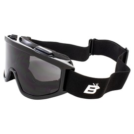 Birdz Eyewear Vulture Motorcycle Goggles (Black Frame/Smoke Lens)