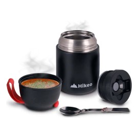 Termo de Acero Inoxidable 628 ml para Comida Termo para Sopa y Comida Caliente y Fría, Recipiente con Aislamiento Térmico al Vacío, Tarro para Lunch para Niños, Oficina, Incluye Cuchara Plegable