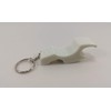 Shotgun Beverage Cans and Bottle Opener Keyring - White