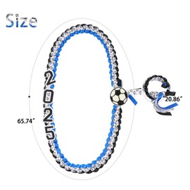 hhdatc Graduation Leis Sport 2025 Graduation Ribbon Lei Graduation Necklace Ball Graduation Leis Class of 2025 Graduation for Student Graduation Gifts Party Supplies(Soccer)