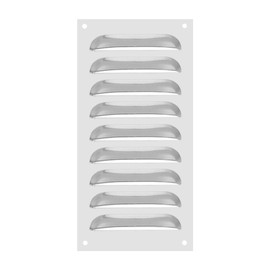 PATIKIL 4 x 8 Inch 304 Stainless Steel Vent Cover, Screen Air Grille Ventilation Cover HVAC Louvered Grill for Home Kitchen Fireplace Bathroom Wall Ceiling, Silver Tone