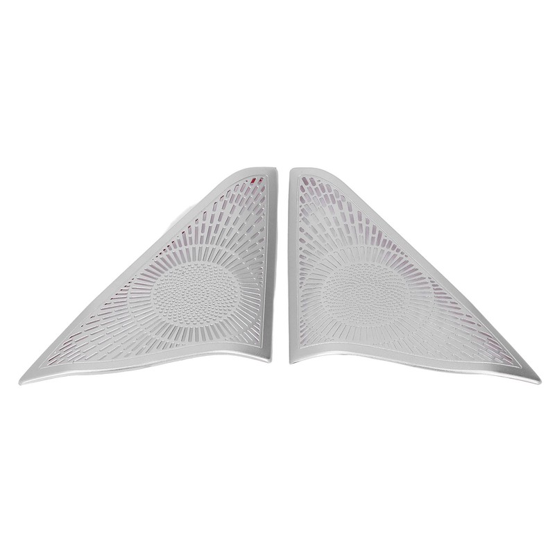 2 Pcs Car Door Speaker Cover Trim Stickers Aluminium Alloy