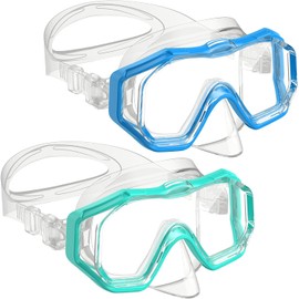 W WSTOO Swim Goggles with Nose Cover,Latest HD 3-Window Wide Vision Lens Snorkel Mask Anti-Fog&Leak for Adults Youth and Kids Swimming Snorkeling Diving