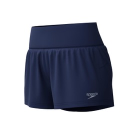 Speedo Women's BioFuse Swim Shorts | Durable | Comfortable, Peacoat, L