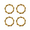 Jolitee Shining Gold Bamboo Napkin Rings Set of 4 -