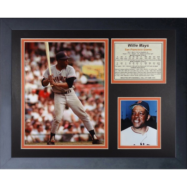 Legends Never Die "Willie Mays San Francisco Giants Framed Photo Collage, 11 x 14-Inch (11253U)
