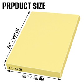 Yellow Foam Board, High-Density Upholstery Foam for Couch Cushion Replacement, Foam Padding for Cushions, Furniture, and DIY Projects, Durable Foam Pad for Chairs, Sofas, and Egg Crate Foam Inserts