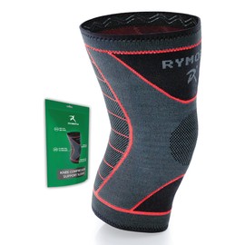 Rodillera para hombres y mujeres (gris) (envoltura individual) (L - L) - Soporte de compresión para lesiones de ligamentos, alivio del dolor en las...