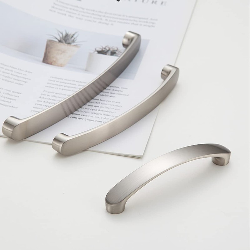 HY HUIJUN 6 Pcs Brushed Stainless Steel Effect Handles Furniture
