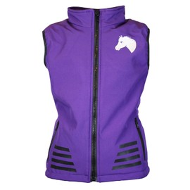 MS-Trachten July Children's Softshell Riding Vest Mesh Lining Great Colours, Purple