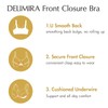 DELIMIRA Women's Front Closure Bras Plus Size Lace Full Coverage