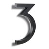 HASWARE 6 Inch Chic ABS House Numbers - Black Slim