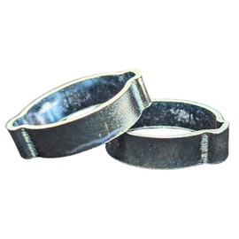 Lumonic I 10 x 2-ear clamps, 25-28 mm, galvanised steel, two-ear clamp, hose clamp, for compressed air, pipe systems, garden, car