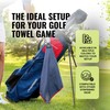 Stripebird - Magnetic Golf Towel (Blue) - Microfiber Golf Towel