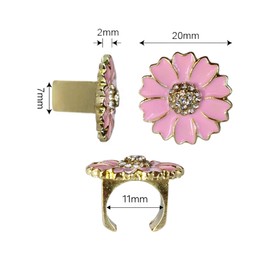 2 Pack Camellia Flower Bling Stethoscope Charms, Stethoscope Id Tag,Stethoscope Accessorie, Medical Gift, Gift for Nurses and Doctors,Medical Students, Medical Workers. (Pink)