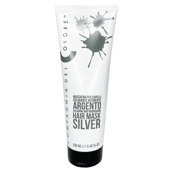Compagnia Del Colore Coloring and Nourishing Hair Mask 8.45 Oz Free Starry Lipgloss 10 Ml (Silver)