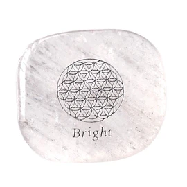 LUCAS Vision Stone (Crystal), Flower of Life (Purify Purify / Bright Shine), Meditation, Yoga, Mindfulness, Mini Pouch Included