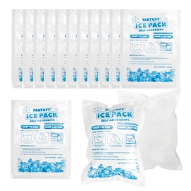 MATUFF 50 Pcs Reusable Ice Packs for Coolers (3.7''x4.9'') - Long-Lasting Gel Freezer Packs for Lunch Boxes, Shipping, Camping, Beach & Fishing | Keep Food/Drinks Fresh
