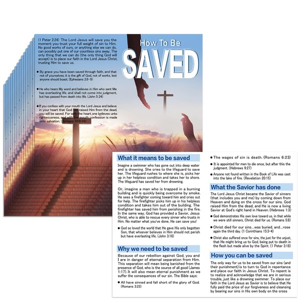 Dunzoom 300 Pcs Gospel Tract Card Salvation Plan Cards Bible