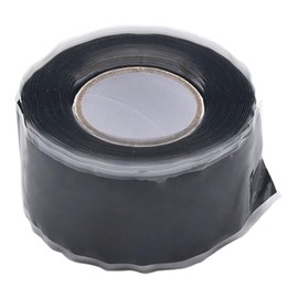 Black Self-Fusing Silicone Repair Tape, Waterproof Pipe Sealing Tape, Insulating Silicone Grip Tape, Rubber Hose Repair Tape, Stretch-Resistant Leak Stop Tape for Cars, Pipes, Hoses (1 Inch X 5 Ft)