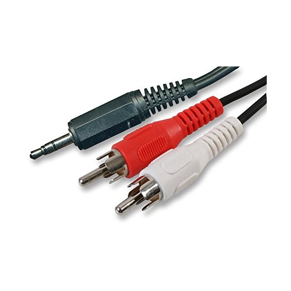 3.5MM ST TO 2X PHONO, 10M, Audio & Video Cable