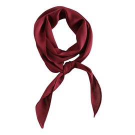 GERINLY Solid Neckerchief Vintage Wine Skinny Scarf for Prom 1920s Satin Ribbon Head Scarf Handbag Handle Wrap (Wine)