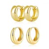 Krstudent Small Hoop Earrings for Women 18K Gold Plated Hoop