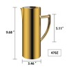 GWENBHMTOOL 47oz Water Pitcher Carafe Gold Stainless Steel Pitcher with