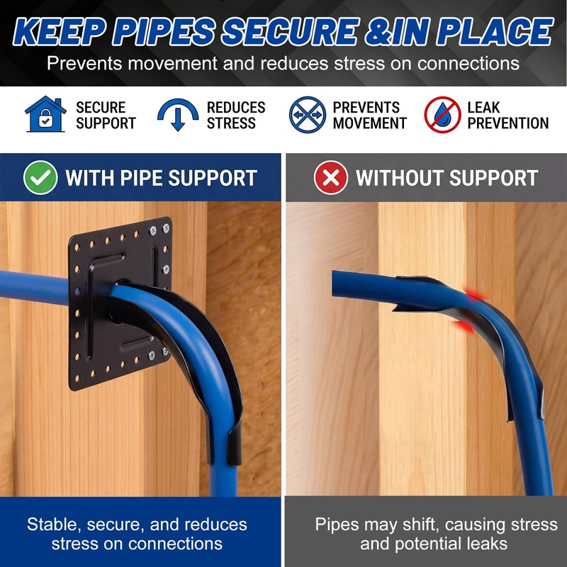 Pushglossy 30 Pack 1/2 Inch PEX Bend Supports with Mounting