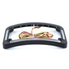 HTTMT- Dual LED Curved Motorcycle License Plate Frame w/Turn-Signal,Brake Light