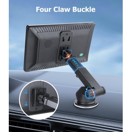 2 Pack Carplay Mount, Carplay Screen Mount for Carpuride,Car Play Monitor Stand,Universal Dashboard Suction Cup Bracket for Apple Car play,Portable Stereo Stand,Rear View Backup Camera Monitor Holder