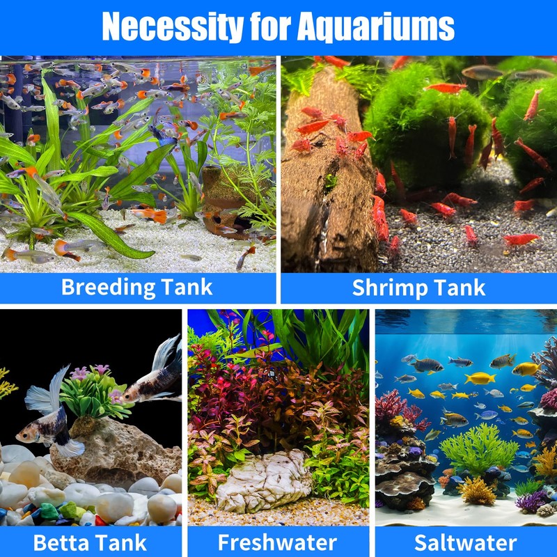 AQUANEAT 12-Pack Pre-Filter Sponge for Aquarium Shrimp Fry Fish Tank