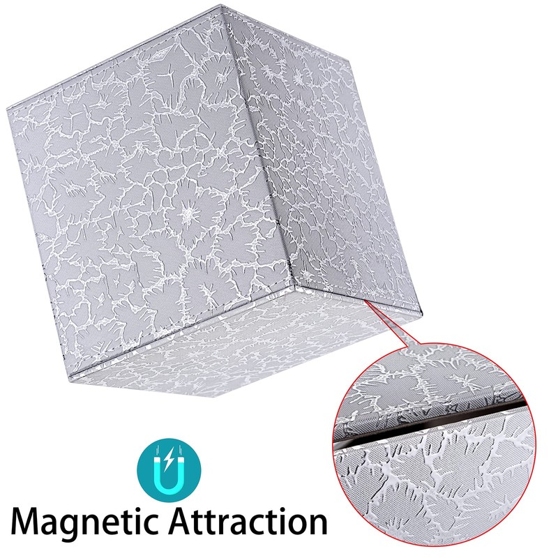 BTSKY Square PU Leather Tissue Box Cover - Stylish Cube
