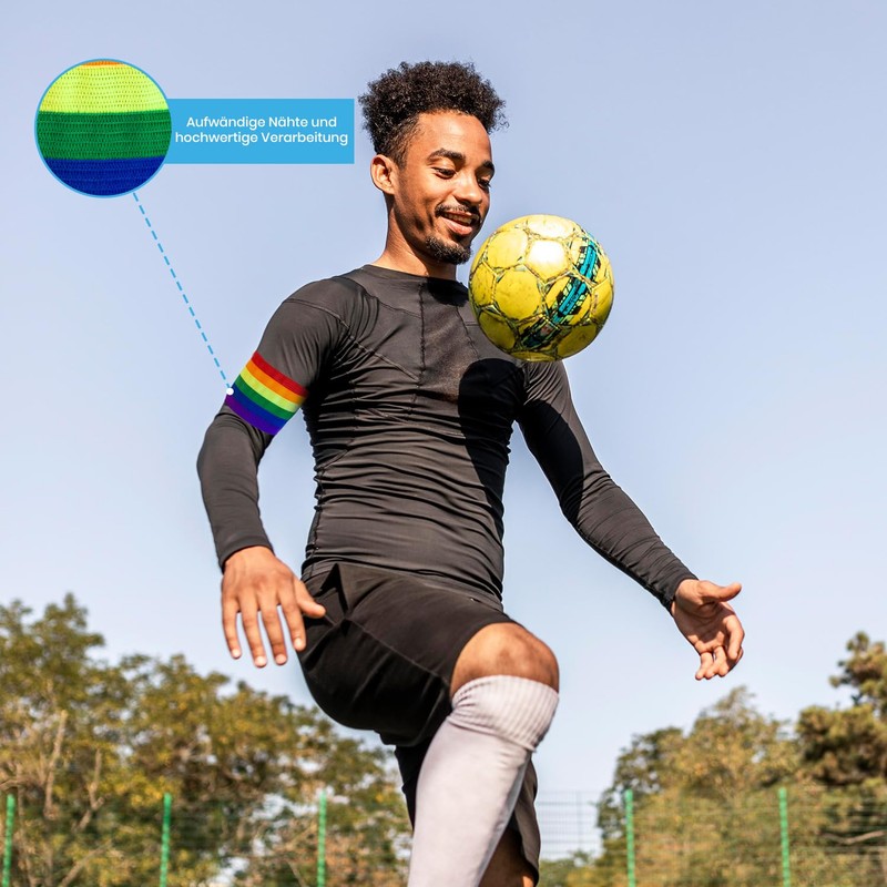 Sportacular Gear Rainbow armband with Velcro fastener, individually adjustable, rainbow