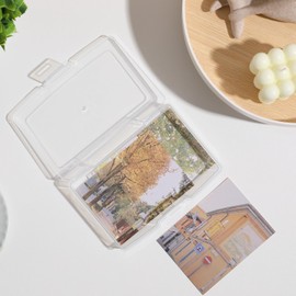 novelinks Photo Case 4" x 6" Photo Storage Box, 10 Inner Picture Storage Containers & Photo Organizer Cases, Portable Photo Craft Keeper for Photos, Crafts, Cards (Sky Blue)