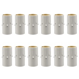 Creative Hobbies 1-3/4 Inch Tall White Drip Look Candle Socket Covers for Chandeliers - Candelabra Base | 12 Pack