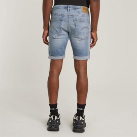G-STAR 3301 Slim Denim Shorts Shorts Men's , Blue (Vintage Blue Stream Destroyed D10481-d760-h071) , 34W